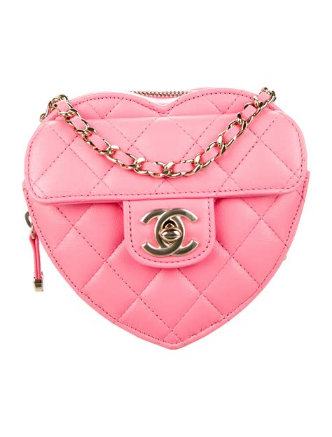 Chanel in love heart bag